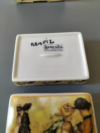 Joyero pastillero de cerámica luarada