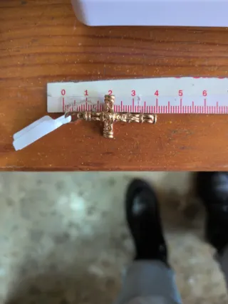 Colgante Cruz Crucifijo Oro Textura