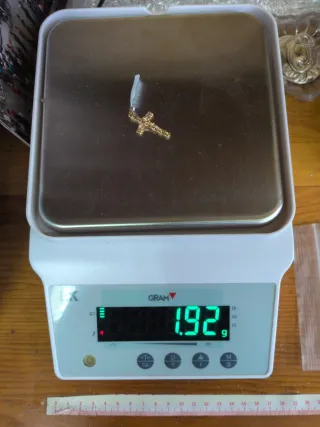 Colgante Cruz Crucifijo Oro Textura