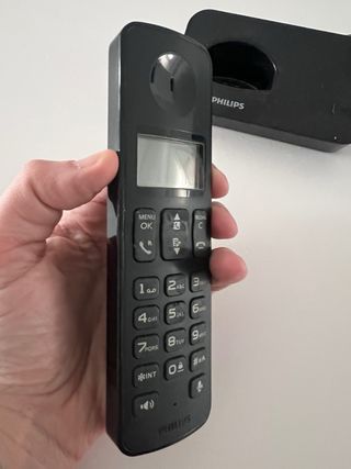 Teléfono fijo Philips negro
