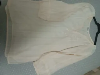 Blusa beige bordada Celop wom talla 46