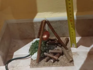 Hoguera eléctrica con caldero