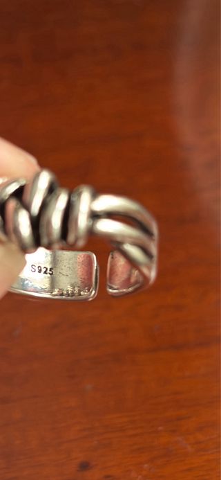 Anillo Plata 925 Ajustable Nudo