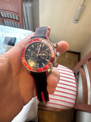 Omega Seamaster Cronógrafo Rojo/Negro
