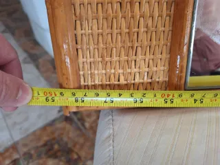 Espejo vintage de bambu