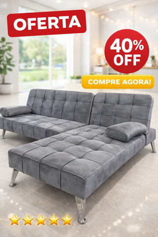 Sofá Cama Gris Nuevo