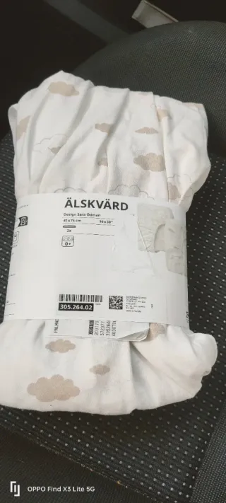 Juego de 2 Sábanas bajera mini cuna ÄLSKVÄRD