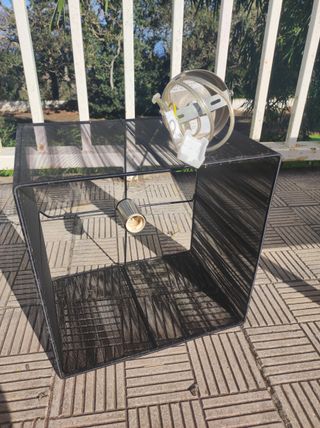 Lámpara de techo negra cuadrada