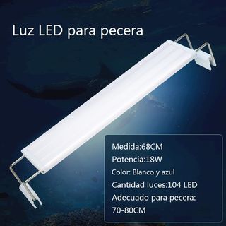 Luz LED para acuario 68cm 18W Blanco y Azul