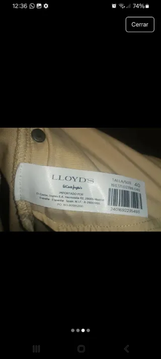 Pantalón Lloyds beige