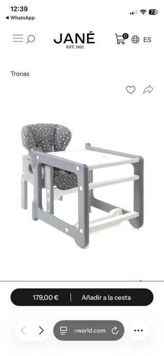 Trona Jane Activa convertible en pupitre