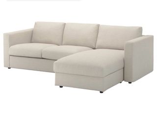 Sofá 3 plazas chaiselongue Gunnared beige