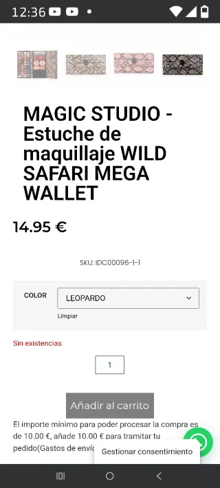 Estuche maquillaje Magic Studio Wild Safari