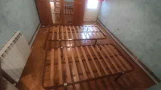 Somier individual de madera y metal