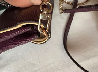 Bolso Cartera Guess Morado Dorado