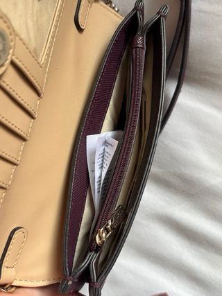 Bolso Cartera Guess Morado Dorado