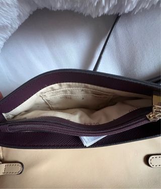 Bolso Cartera Guess Morado Dorado