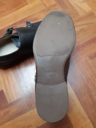 Zapatos Zara Marrones Doble Hebilla