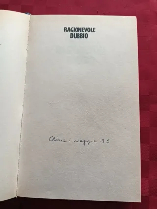 Libro. Ragionevole dubbio.