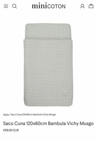 Cuna infantil equipada Con colchón, funda nórdica