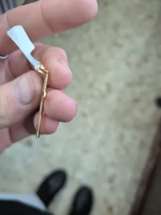 Colgante Cruz Lisa Oro 37mm Hueca