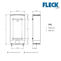 Termo Eléctrico DUO7 80L Vertical/Horizontal