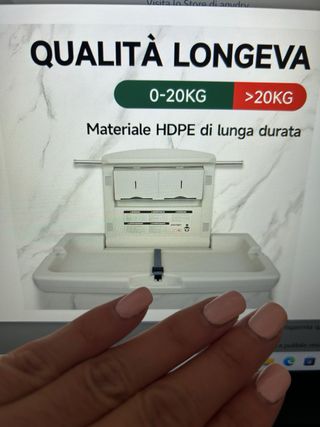 Stazione cambio neonato da parete