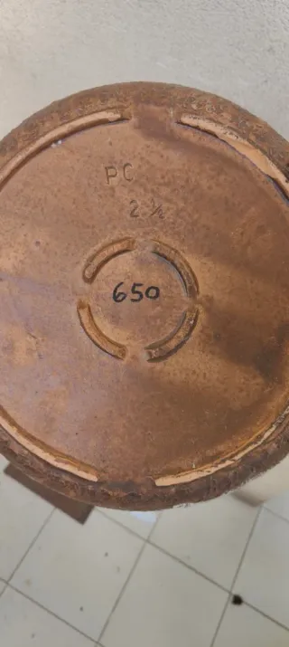 Maceta de terracota con plato