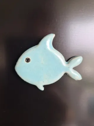 Magnette ceramica delfino azzurro