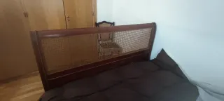 Cama madera maciza y somier de lamas 135x190cm