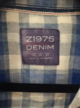 Camisa cuadros Zara azul y blanco