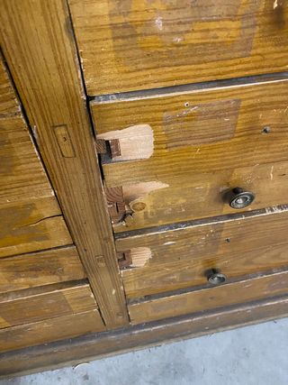 Gran mueble organizador antiguo de madera maciza