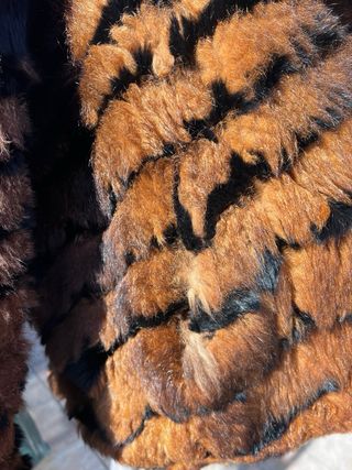 Giaccone pelliccia opossum vintage donna tg 48