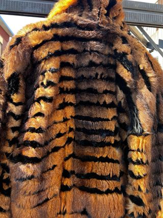 Giaccone pelliccia opossum vintage donna tg 48