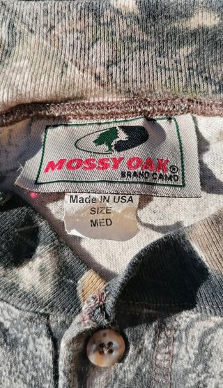 Camiseta de caza manga larga camuflaje de árbol