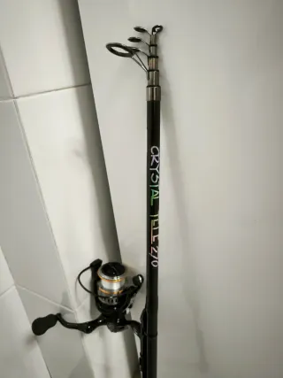 Caña de pesca Eging y carrete