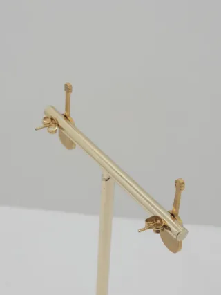 Pendientes guitarra acero quirúrgico chapado oro