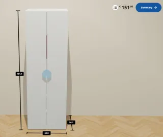 Armario infantil Ikea SMÅSTAD blanco