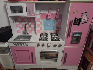 Cocinita de Juguete Rosa y Blanca