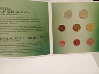 Estuche Monedas Euro Austria 2013 Handgehoben