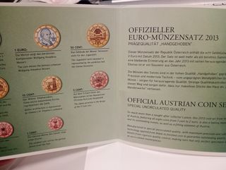 Estuche Monedas Euro Austria 2013 Handgehoben