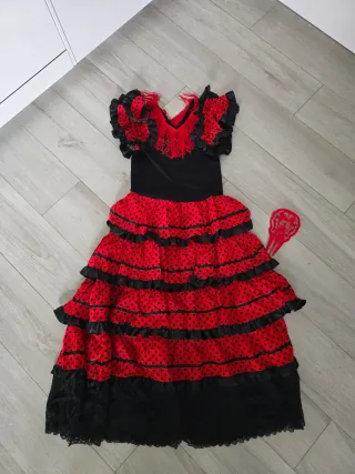 Traje Flamenca Carnaval Talla Única