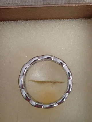 Anello unisex argentato