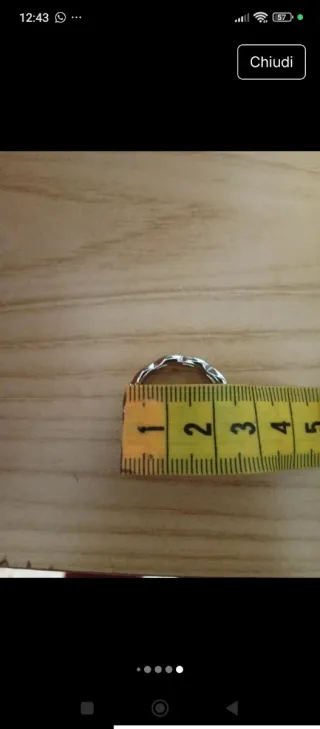 Anello unisex argentato