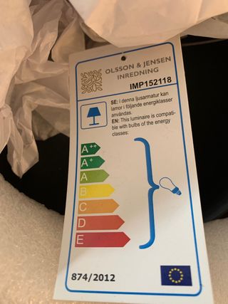 Lámpara de techo Olsson & Jensen Negra/Dorada