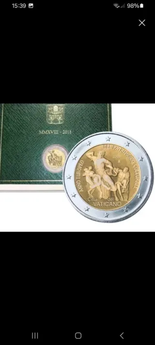 2018 Vaticano 2 euros. Patrimonio Cultural
