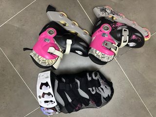 Patines Decathlon niña T30-32 + protectores