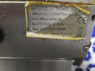 Freidora industrial Beckers FBR9+907A para repuest