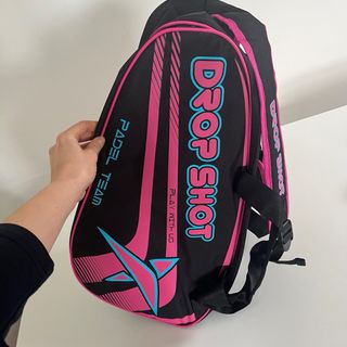 Paletero Drop Shot Negro y Rosa.