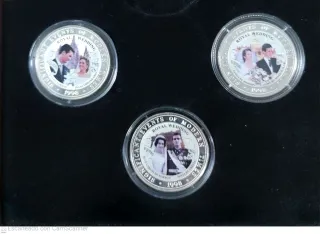 Lote 3 Monedas Bodas Reales Plata